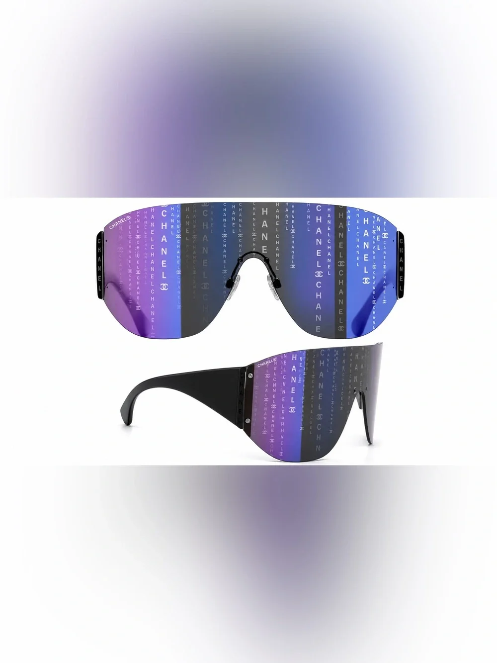 CHANEL Shield Runway Sunglasses, Matrix Aesthetic SS17 Runway